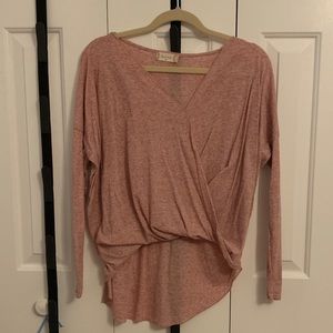 Light Pink Draped Blouse